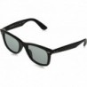0RB2140F601SR552 Wayfarer Matte Black Light Grey Lens