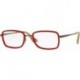 RX6336-2856 Eyeglasses Red Gunmetal Frame 53mm w/Clear Demo Lens
