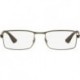 Men's RX6332 Rectangular Prescription Eyewear Frames, Matte Gunmetal, 55mm