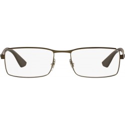 Men's RX6332 Rectangular Prescription Eyewear Frames, Matte Gunmetal, 55mm