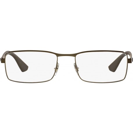 Men's RX6332 Rectangular Prescription Eyewear Frames, Matte Gunmetal, 55mm