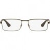 Men's RX6332 Rectangular Prescription Eyewear Frames, Matte Gunmetal, 55mm
