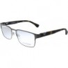 Emporio Armani EA 1027 3003 Matte Gunmetal Metal Square Eyeglasses 55mm