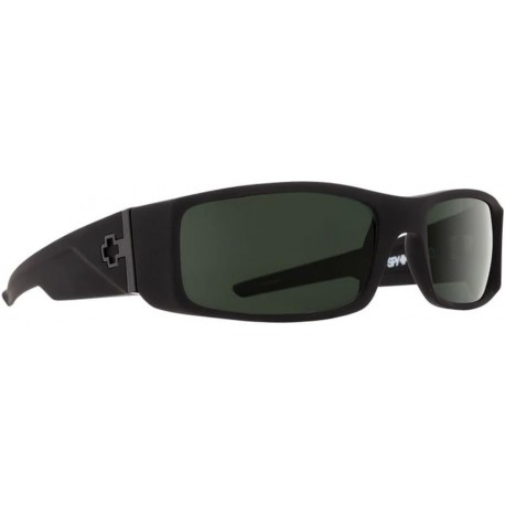 Hielo Sunglasses Soft Matte Black w/ Happy Grey Green Polarized Lens 670375973864