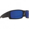 Optic General Sunglasses Soft Matte Black with Happy Dark Gray Green Polar with Dark Blue Spectra Mi