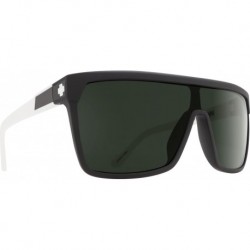 Optics Flynn Sunglasses Black/White with Happy Gray Green Lens