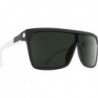 Optics Flynn Sunglasses Black/White with Happy Gray Green Lens