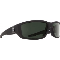 Dirty Mo Sunglasses Soft Matte Black w/ Happy Grey Green Polarized Lens 670937219864