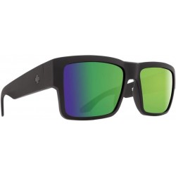 Optic Cyrus Sunglasses Matte Black with Happy Bronze Green Spectra Mirror Polarized Lens