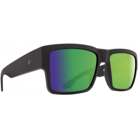 Optic Cyrus Sunglasses Matte Black with Happy Bronze Green Spectra Mirror Polarized Lens