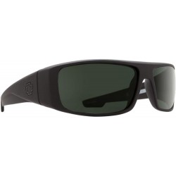 Logan Sunglasses Soft Matte Black w/ Happy Grey Green Polarized Lens 670939973864