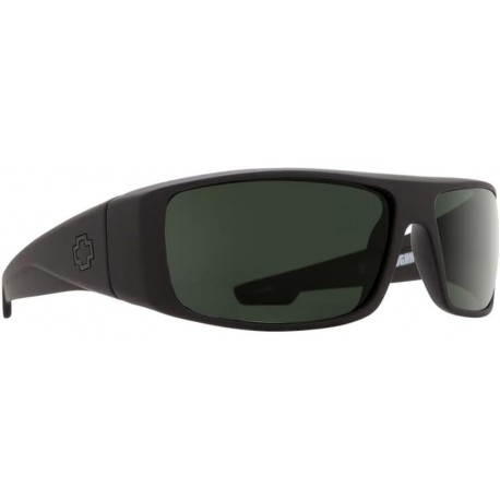 Logan Sunglasses Soft Matte Black w/ Happy Grey Green Polarized Lens 670939973864