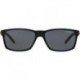 Unisex Sunglasses Shiny Black Frame, Polarized Dark Grey Lenses, 58MM