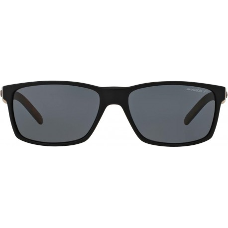 Unisex Sunglasses Shiny Black Frame, Polarized Dark Grey Lenses, 58MM