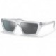 Unisex Sunglasses Heathered Black Grey Frame, Grey Black Mirror Lenses, 56MM