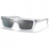 Unisex Sunglasses Heathered Black Grey Frame, Grey Black Mirror Lenses, 56MM