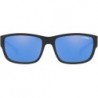 Unisex Sunglasses Matte Black Frame, Green Lenses, 62MM