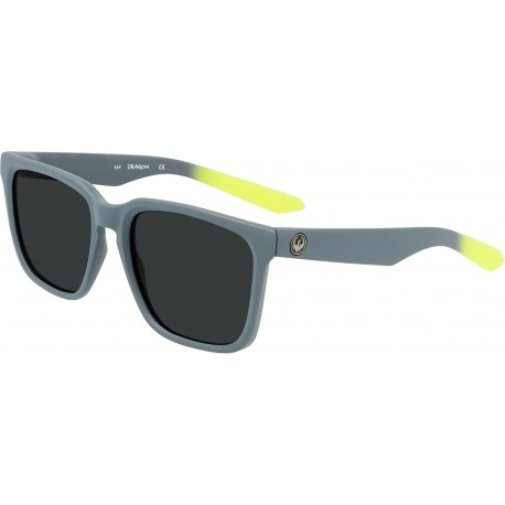 Dragon Baile Sunglasses - Matte Charcoal Lime Frame | LL Smoke Lens
