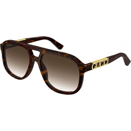 GG1188S 003 Havana/Brown Pilot Unisex Sunglasses