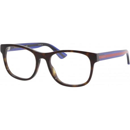 GG0004ON 003 Havana Blue Square Full-Rim Men's Eyeglasses