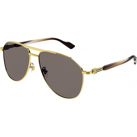 GG1220S 002 Gold/Brown Pilot Men's Sunglasses