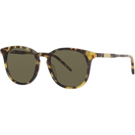 GG1157S 003 Havana/Green Soft Round Men's Sunglasses.