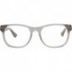 0004O 004 Transparent Light Grey Plastic Square Eyeglasses 53mm