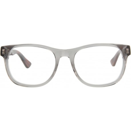 0004O 004 Transparent Light Grey Plastic Square Eyeglasses 53mm