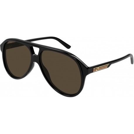 GG1286S Black Gold/Brown 59/12/145 men Sunglasses