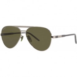 GG1163S 002 Silver/Green Pilot Men's Sunglasses