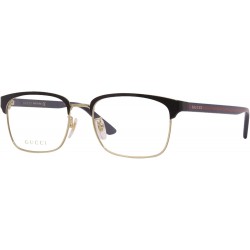 GG 0934OA 002 Black Blue Metal Rectangle Eyeglasses 54mm