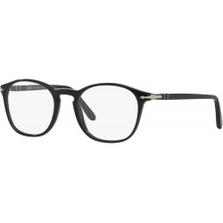 PO 3007V 95 Black Plastic Square Eyeglasses 50mm