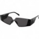 PR 58ZS 1AB06L Black Metal Fashion Sunglasses Grey Lens