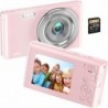 Digital Camera,NIKICAM Kids Camera 2.7K 44MP with 32GB SD Card, 2.4 Inch Point and Shoot Camera with