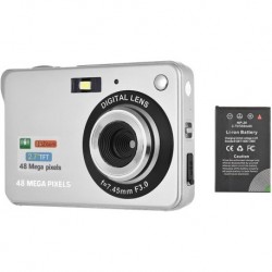 Andoer Portable 1080P Digital Camera Video Camcorder 48MP Anti-Shake 8X Zoom 2.7 Inch LCD Screen Fac