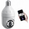 1080p Wireless Bulb Security Camera, 355° Panoramic Dome Cam, Live View, Indoor/Outdoor Surveillance