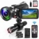 4K Video Camera Camcorder, 30MP UHD Wifi IR Night Vision Video Recorder with IR Flashlight, Vlogging