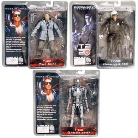 Terminator Series 1 Set of 3 Action Figures T800, T1000 Endoskeleton
