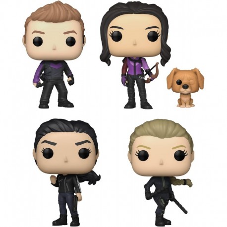 Pop! TV: Marvel - Hawkeye Collectors Set - 4 Figure Set Includes: Hawkeye, Kate Bishop with Lucky Th