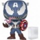 POP Marvel: Venom - Venomized Captain America Funko Pop Vinyl Figure (Bundled with Compatible Pop Bo