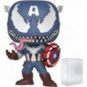 POP Marvel: Venom - Venomized Captain America Funko Pop Vinyl Figure (Bundled with Compatible Pop Bo