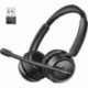 Bluetooth Headset with AI Noise Canceling Microphone, Stereo HiFi Bluetooth Headphones, Wireless Hea