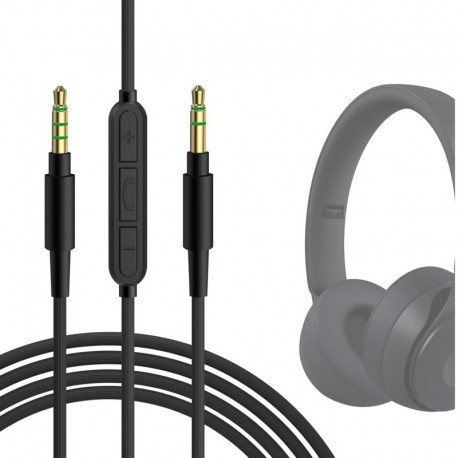 Audio Cable with Mic Compatible with Beats Solo 4, Solo 3, Studio 3 Headphones Cable, 1/8" (3.5mm) t