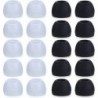 20 Pcs Medium Silicone Earbud Cap Tip Cover Replacement - 10 Black, 10 Clear Title