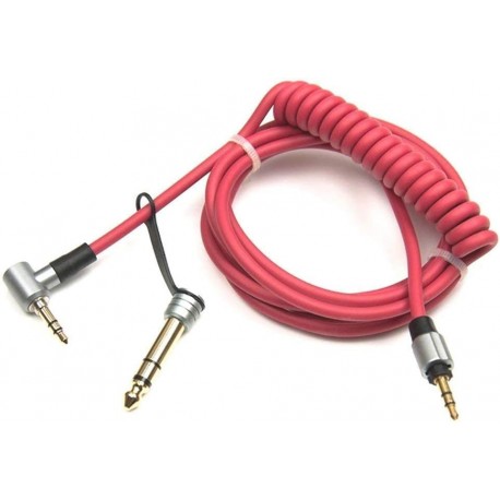 3.5mm&6.5mm Coiled Cord Replacement Detox Edition Cable Compatible with Beats Solo SoloHD Pro Detox