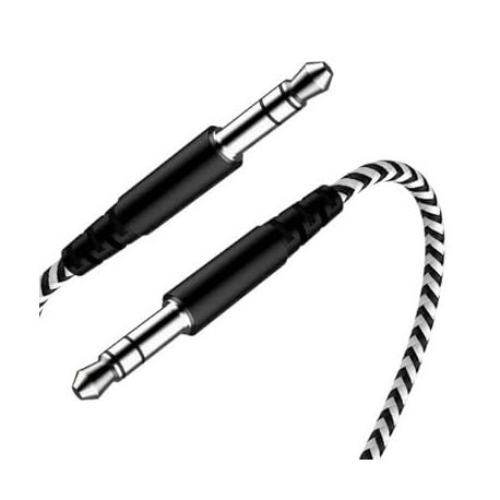 3.5mm Braided Aux Cable Port (3ft/1m,Hi-Fi Sound), Audio Auxiliary Input Adapter Male to Male AUX Co