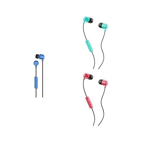 Jib in-Ear Earbuds with Microphone 3 Pack - Blue, Miami, Red