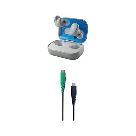 Grind & Line USB-C to C Cable/Wireless in-Ear Bluetooth Earbuds/Use with iPhone and Android/Charging