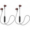 Wireless Sweatproof Gumy Sport Bluetooth Wireless Earbud Nozzle, Black (HAEN10BTB) (Pack of 2)