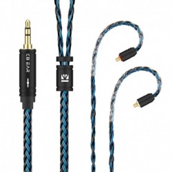 KBEAR ST16 MMCX IEM Cable Earphone Plus Long 3.5MM 2M Length 5N OCC Silver-Plated Upgrade Long Headp